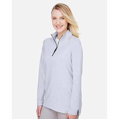 Devon & Jones Women's CrownLux PerformanceClubhouse Micro-e Quarter-Zip Pullover
