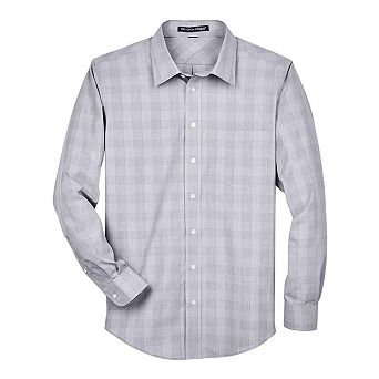 Devon & Jones Crown Collection Glen Plaid Woven Dress Shirt