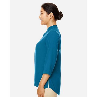 Devon & Jones Women's Perfect Fit Three-Quarter Sleeve Crepe Tunic
