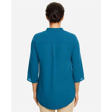 Devon & Jones Women's Perfect Fit Three-Quarter Sleeve Crepe Tunic