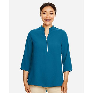 Devon & Jones Women's Perfect Fit Three-Quarter Sleeve Crepe Tunic