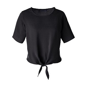 Devon & Jones Women's Perfect Fit Tie Front Blouse