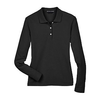 Devon & Jones Women's Pima Piqu Long Sleeve Polo