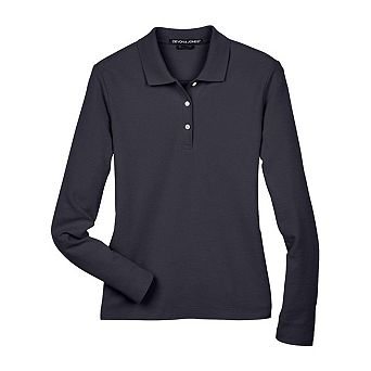 Devon & Jones Women's Pima Piqu Long Sleeve Polo