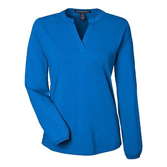 Devon & Jones Women's Raleigh Half-Placket Knit Top