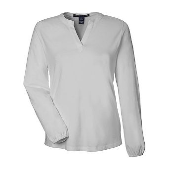 Devon & Jones Women's Raleigh Half-Placket Knit Top