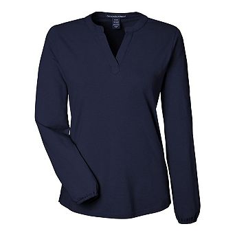 Devon & Jones Women's Raleigh Half-Placket Knit Top