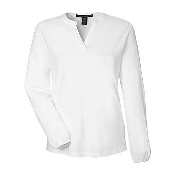 Devon & Jones Women's Raleigh Half-Placket Knit Top