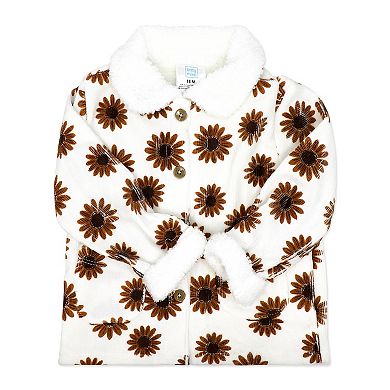 Baby Girls 3 Piece Wildflower Bodysuit, Jacket and Pants Set