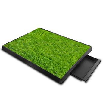 Dog Potty Training Grass Pad Artificial Turf Tray for Puppies, Small Pets, Indoor & Outdoor Toilet