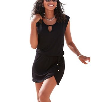 Lascana Women's Crochet Hem Dress