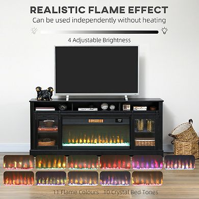 HOMCOM Modern Electric Fireplace TV Stand for TVs Up to 80 Inches