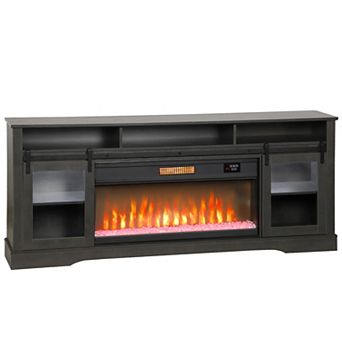 HOMCOM Modern Electric Fireplace TV Stand for TVs Up to 80 in