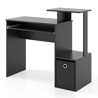 Costway Home Office Computer Desk Space-saving Study Writing Desk with Keyboard Tray