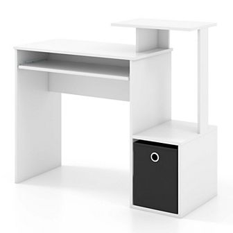 Costway Home Office Computer Desk Space-saving Study Writing Desk with Keyboard Tray
