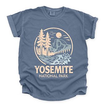 Yosemite National Park Two-Toned Circle - Women's Garment Dyed Graphic T-Shirt