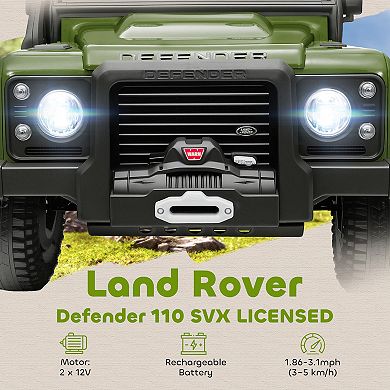 Qaba Kids Electric Car, Land Rover Licensed Off-Road Ride On Car