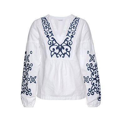 Lascana Women's Embroidered Long Sleeve Blouse