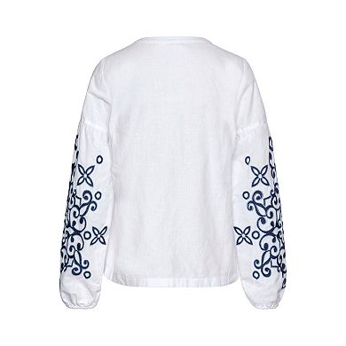 Lascana Women's Embroidered Long Sleeve Blouse