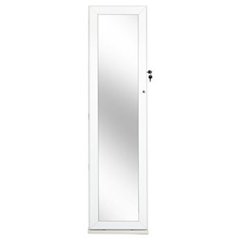 Costway Mirrored Jewelry Cabinet Lockable Standing Storage Organizer