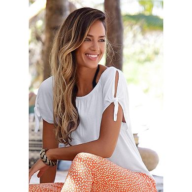 Lascana Women's Loose Cut Shoulder Tie Detail Top