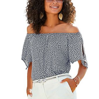 Lascana Women's Loose Cut Shoulder Tie Detail Top