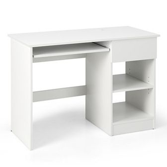 Costway Computer Desk Home Office Workstation Study Laptop Table w/Keyboard Tray Drawer