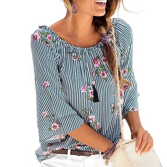 Lascana Women's Printed Off Shoulder Top