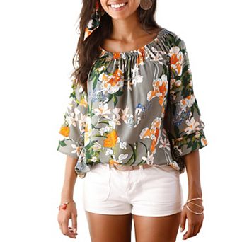 Lascana Women's Printed Off Shoulder Top