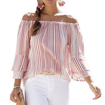 Lascana Women's Printed Off Shoulder Top