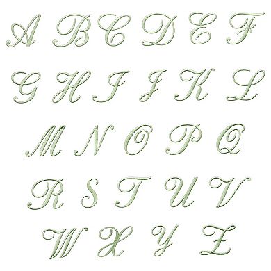 Linum Home Textiles Turkish Cotton Adornia Scallop 2-pc. Personalized Cursive Bath Towel Set