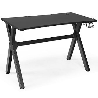 Costway Gaming Desk Computer Desk Table w/Cup Holder Headphone Hook Gamer Workstation