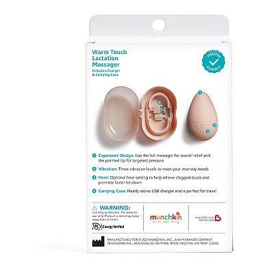 Munchkin Warm Touch Lactation Massager with Charger & Carrying Case