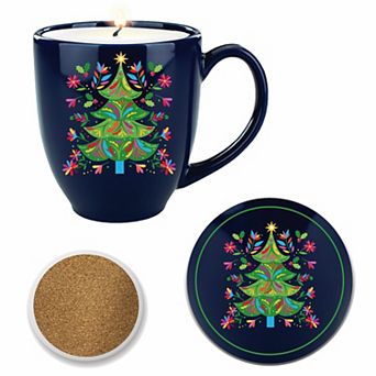 COURTSIDE MARKET Snickerdoodle Festive Candle Mug & Coaster Set