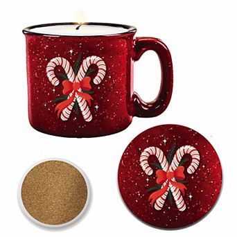 COURTSIDE MARKET Get Merry Snickerdoodle Candle Mug & Coaster Set