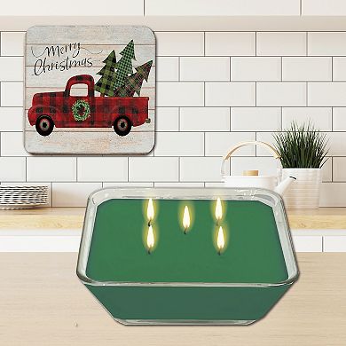 COURTSIDE MARKET Truck Evergreen Artboard Lid & Candle