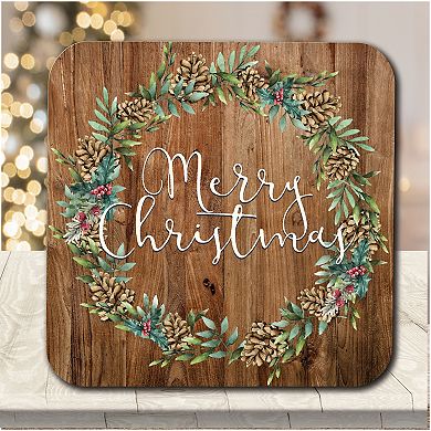 COURTSIDE MARKET Cotton & Greens Evergreen Artboard Lid Candle