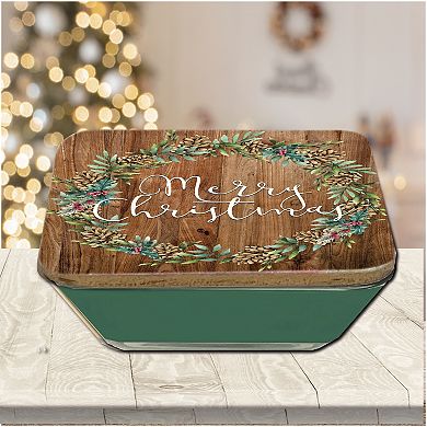 COURTSIDE MARKET Cotton & Greens Evergreen Artboard Lid Candle