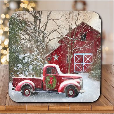 COURTSIDE MARKET Barn with Truck Brown Sugar Vanilla Artboard Lid Candle