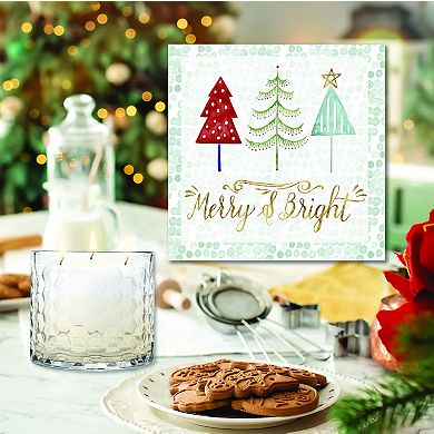 COURTSIDE MARKET Christmas Tree Candy Cane Artboard & Three-Wick Candle