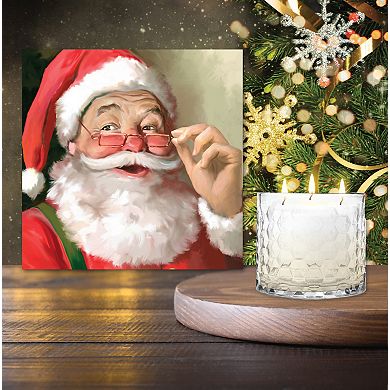 COURTSIDE MARKET Santa Sugar Cookie Artboard & Candle Set of 2
