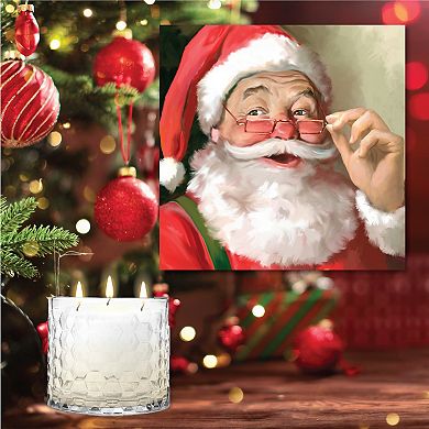 COURTSIDE MARKET Santa Sugar Cookie Artboard & Candle Set of 2