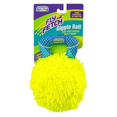 Outward Hound Fly Fetch Giggle Ball Squeaky Plush Dog Toy