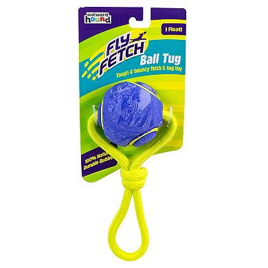 Outward Hound Fly Fetch Ball Tug Floating Rubber Dog Toy