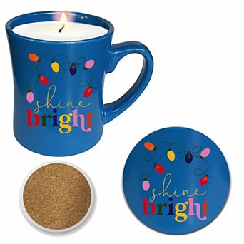 COURTSIDE MARKET Shine Bright Brown Sugar 19-oz. Scented Candle Mug & Coaster