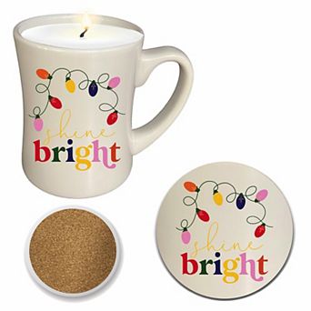 COURTSIDE MARKET Shine Bright Snickerdoodle 19-oz. Scented Candle Mug & Coaster