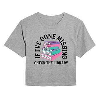 Women's If I've Gone Missing, Check The Library Graphic Tee