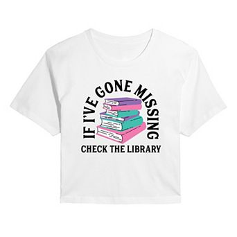 Women's If I've Gone Missing, Check The Library Graphic Tee