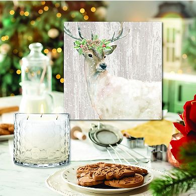COURTSIDE MARKET Winter Buck Wall Art & Snickerdoodle 13.5-oz. Scented Candle Jar Set