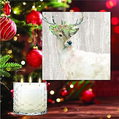 COURTSIDE MARKET Winter Buck Wall Art & Snickerdoodle 13.5-oz. Scented Candle Jar Set